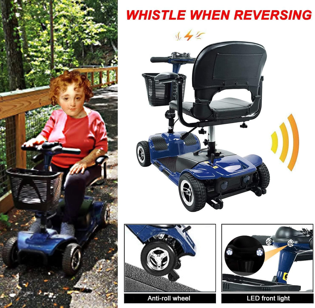 Blue Collapsible 4 Wheel Mobility Scooter W57772