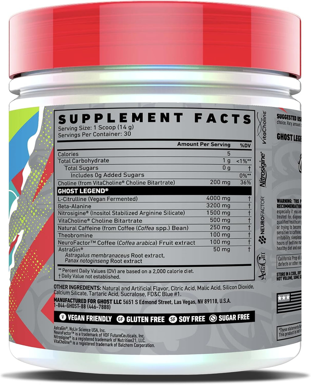 30 Servings Blue Raspberry Pre-Workout Powder C76531