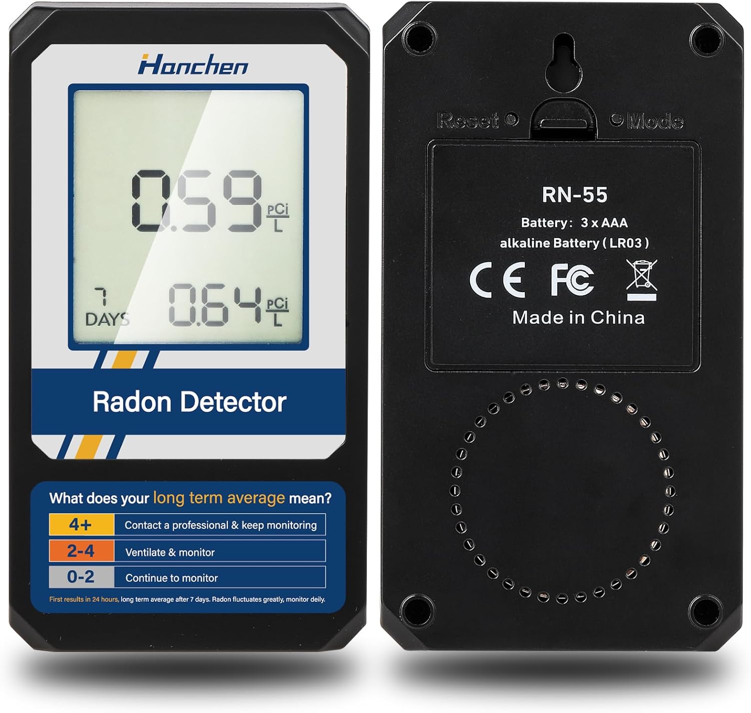 Portable Radon Detector, Battery-Powered L993