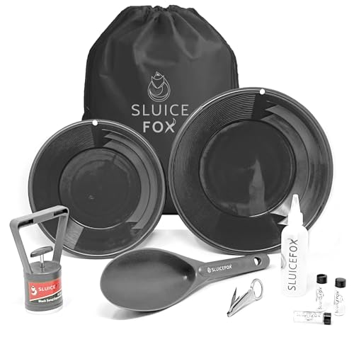 Gold Rush Panning Kit with Carry Bag; 10-Piece Prospecting Tools E449424