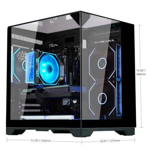 AMD Ryzen 7 5700X 8-Core 3.4 GHz Intel Arc B580 32GB DDR4 RAM 1TB PCIe + 1TB SATA SSD WiFi Bluetooth RGB Fans Windows 11 Pro Black Tower Computer W9173