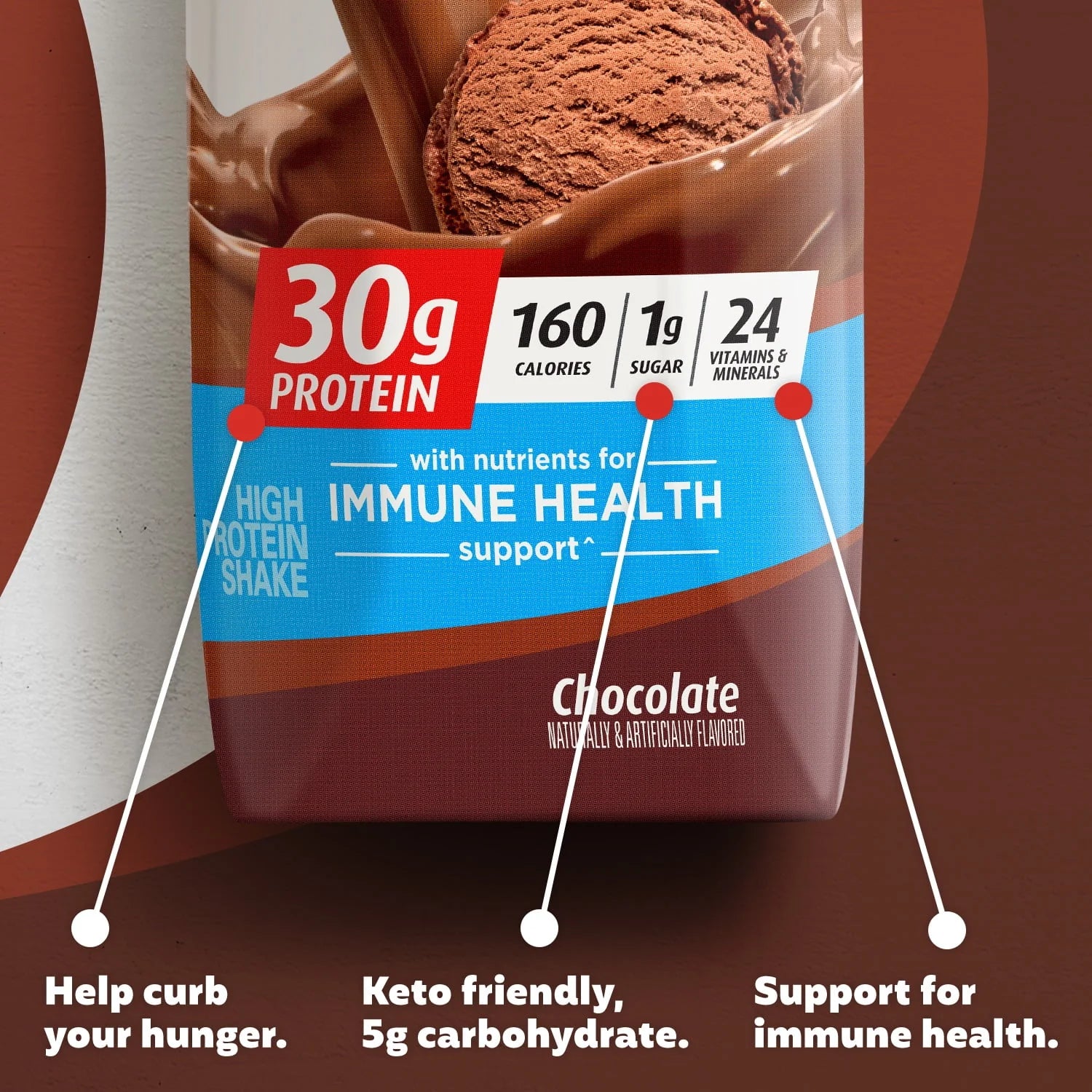 Vanilla Protein Shake, 30g Protein, 11 fl oz, 12 Ct K2667
