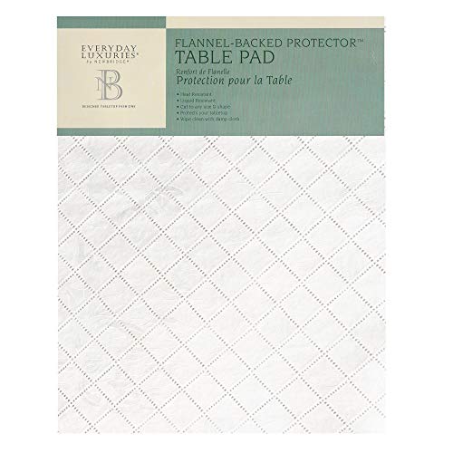 Quilted Waterproof Cut to Fit Table Pad Protector with Flannel Backing, 52" x 120" R229143