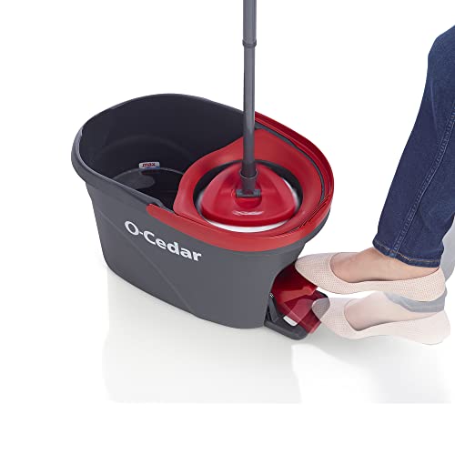 Microfiber Spin Mop, Red, Gray H946573