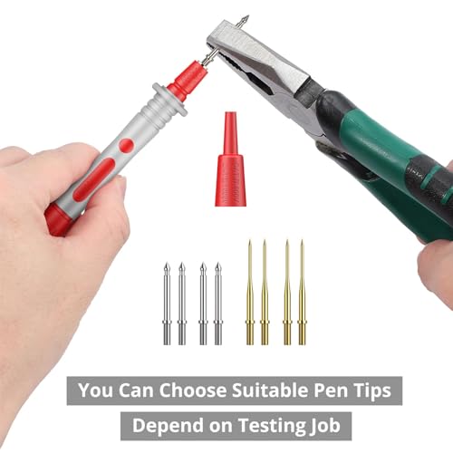24pcs Electrical Multimeter Test Lead Kit with Alligator Clips, Test Probe, Spring Grabber, Banana Plug M899669