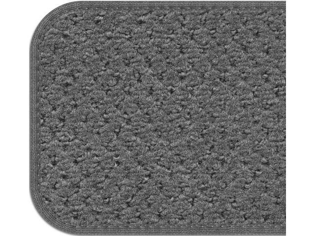 Set of 15 Gray 9 in. x 36 in. Carpet Stair Treads M213676