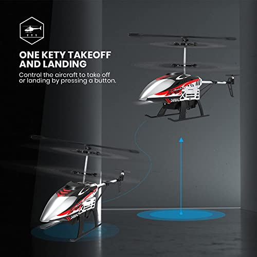 RC Helicopter with LED Lights, 2 Batteries, USB-C Charging T541