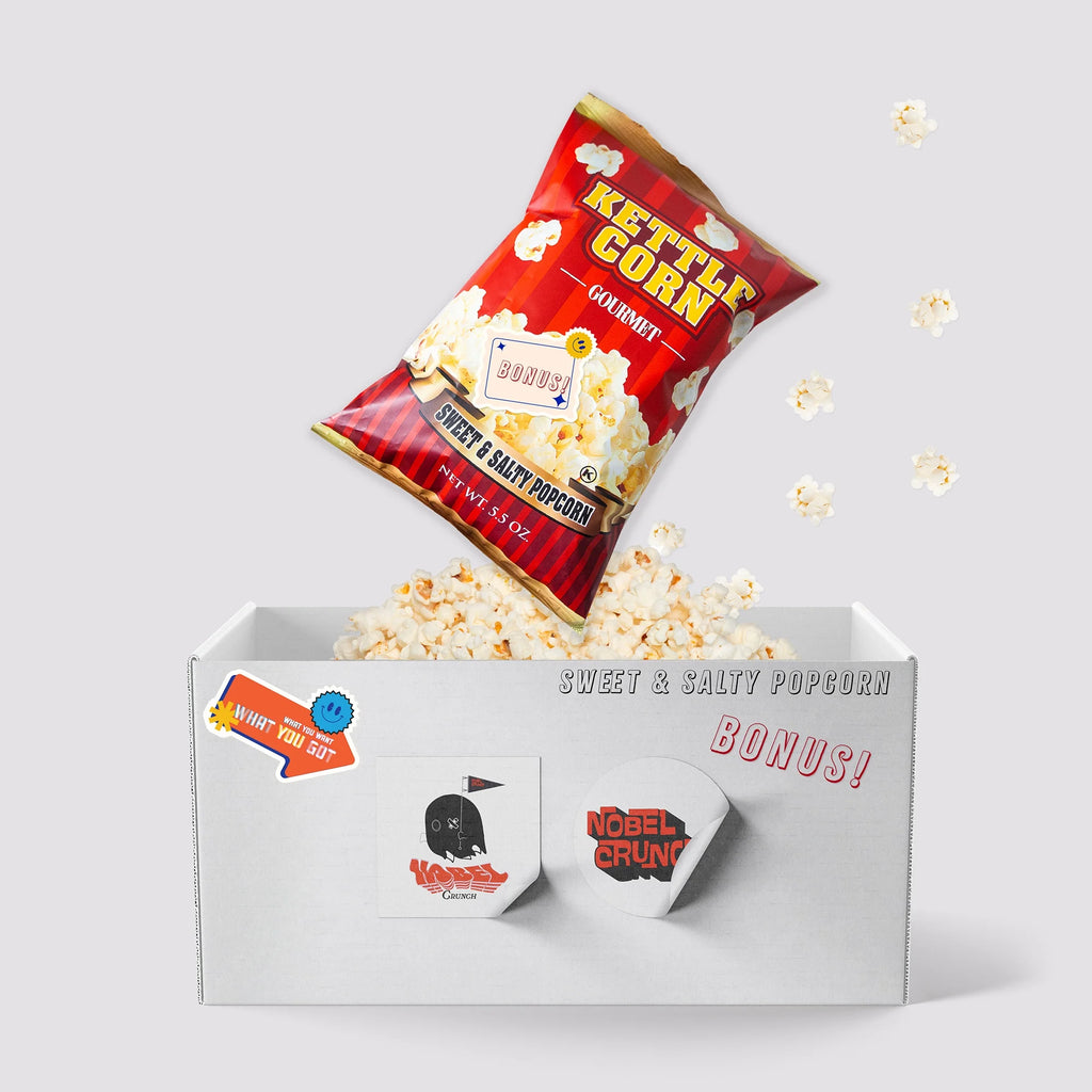 Cinnamon Sugar Pretzel Twists (16oz bag) - Sweet and Salty Butter Kettle Popcorn (5oz bag) - 2 Items Total J1261