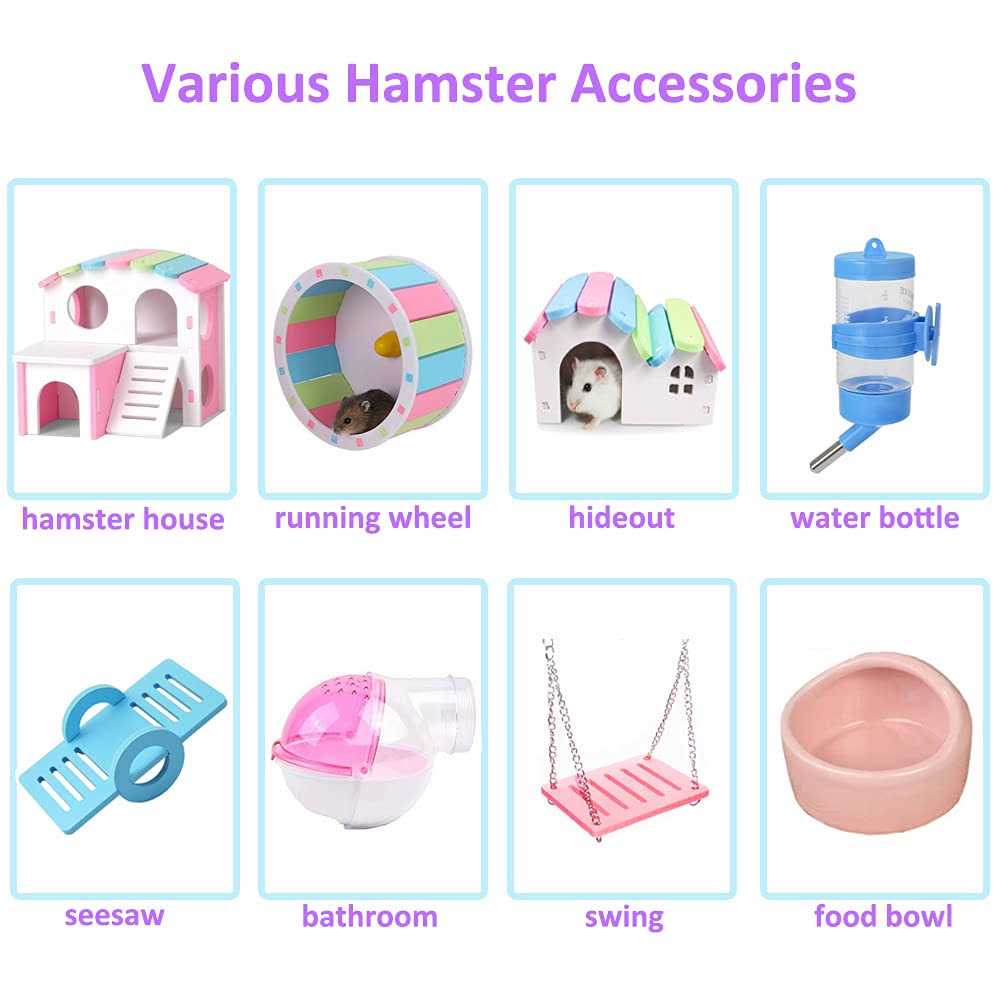 Large Hamster Cage with Crossover Tubes Tunnels Q903