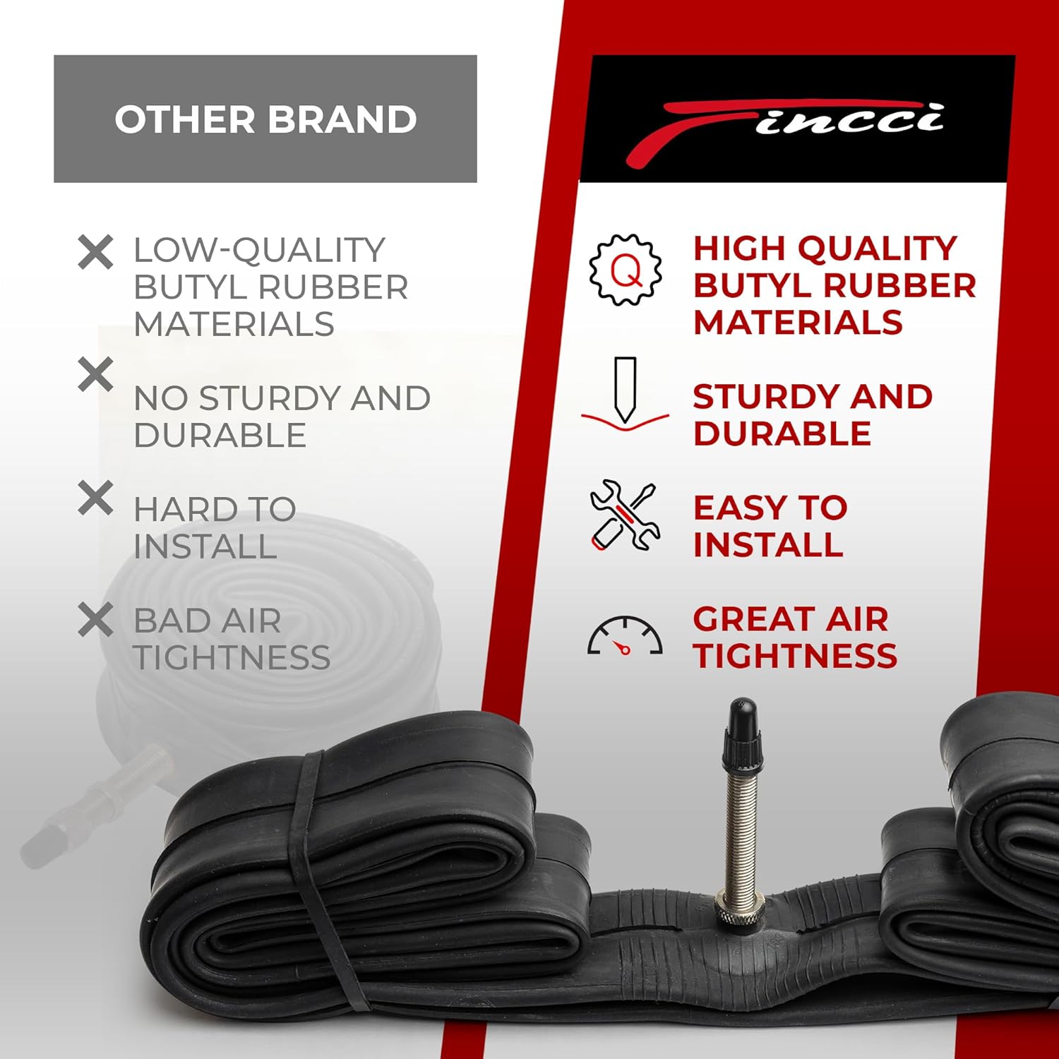 Bike Inner Tube 700x35c / 32c / 38c Presta Valve 48mm Pack of 2 A51559