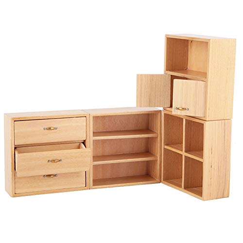 White 1:12 Mini Wood Cabinet Dollhouse Furniture P7091