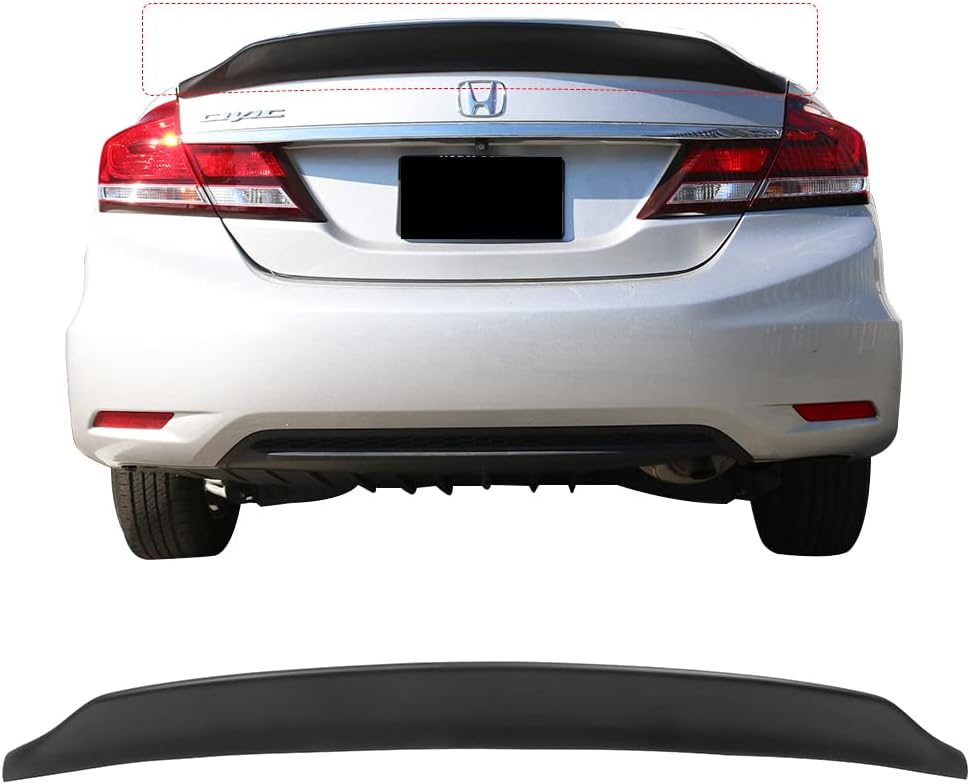 Unpainted PP Rear Trunk Spoiler for 2013-2015 Honda Civic Sedan M659