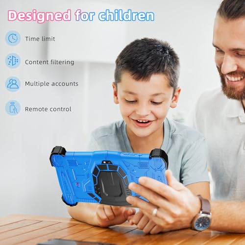 7 Inch Android 14 Kids Tablet, Octa-Core, 10+64GB, WiFi 6, Bluetooth 5.0, Blue Y851