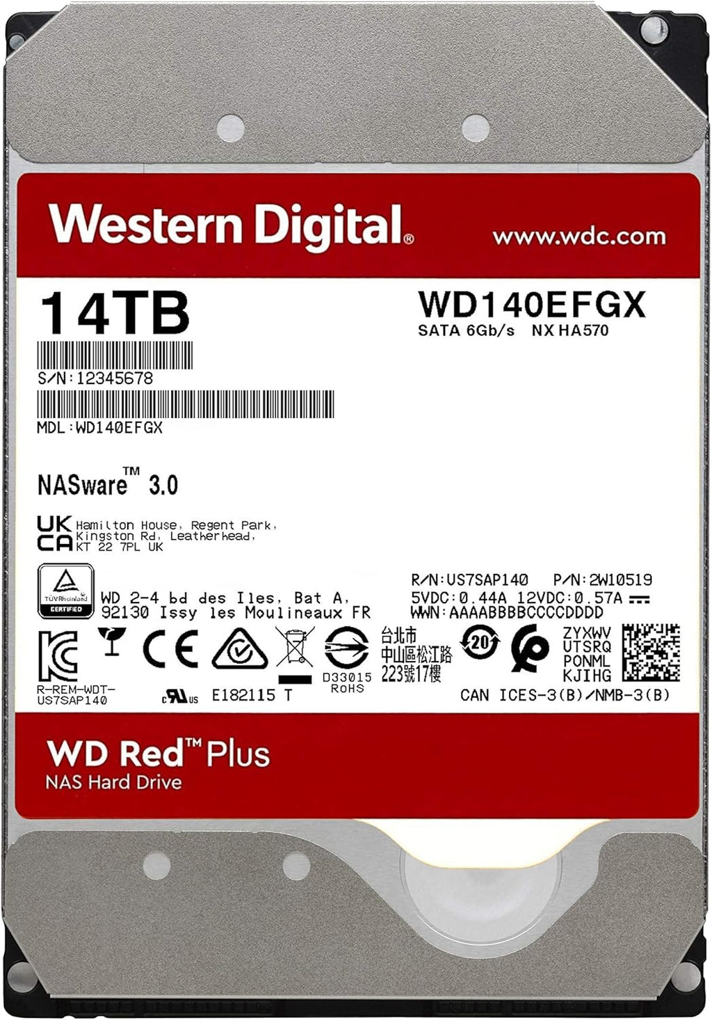 2TB 5400 RPM SATA 6 Gb/s CMR 128 MB Cache 3.5 NAS Internal Hard Drive Z7055