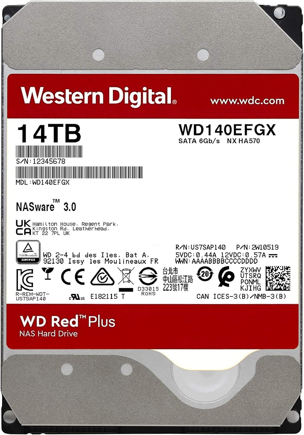 2TB 5400 RPM SATA 6 Gb/s CMR 128 MB Cache 3.5 NAS Internal Hard Drive Z7055