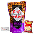 Cinnamon Sugar Pretzel Twists (16oz bag) - Sweet and Salty Butter Kettle Popcorn (5oz bag) - 2 Items Total J1261