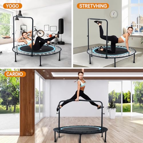 40"/48" 330 LBS Foldable Rebounder with Adjustable Foam Handle Q182