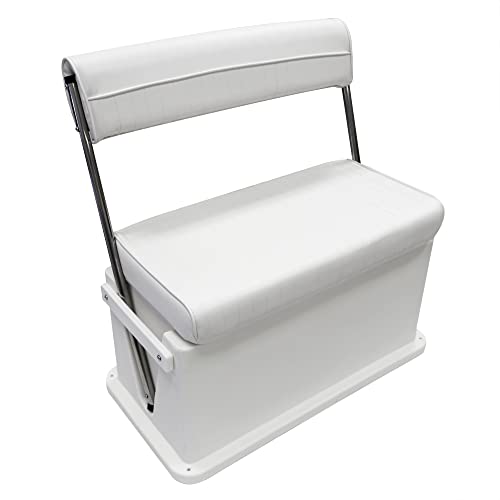 62 Quart White Swingback Cooler Storage Seat B1514