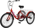 26 inch 7 Speed Adult Tricycle with Basket S7722