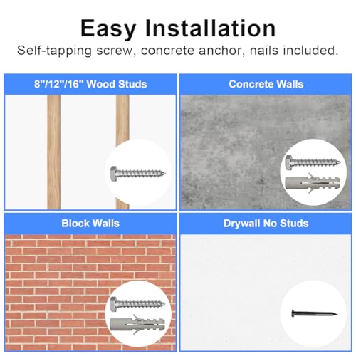 Studless TV Wall Mount for 23-60 Inch TVs up to 99 lbs, Low Profile Drywall TV Bracket with Max VESA 400x400mm R78226