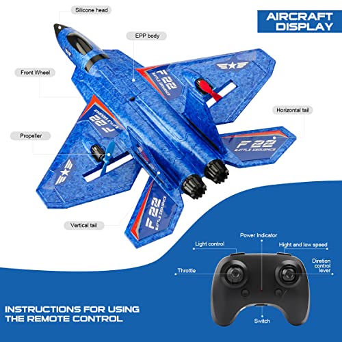 2.4Ghz 2 Channel Remote Control F22 RC Airplane Y39937