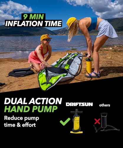 Inflatable Touring Kayak with EVA Padded Seats, Paddles, Pump H3421