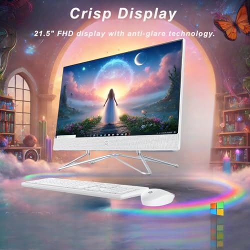 21.5" 1080P FHD Display All-in-One Desktop Computer, 16GB RAM, 1TB PCIe SSD, Intel Celeron Processor, Webcam, WiFi, HDMI, RJ-45, Wired Keyboard & Mouse, Windows 11 Pro J647