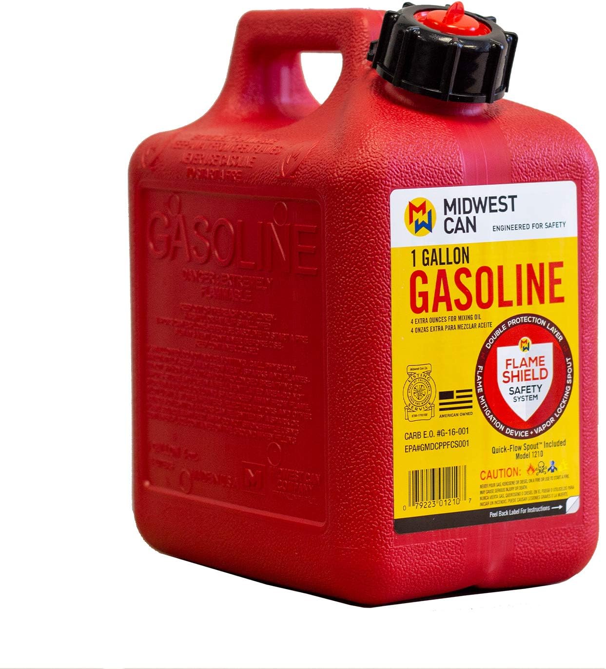 1 Gallon Gasoline Can with Auto Shut Off Spout X1415