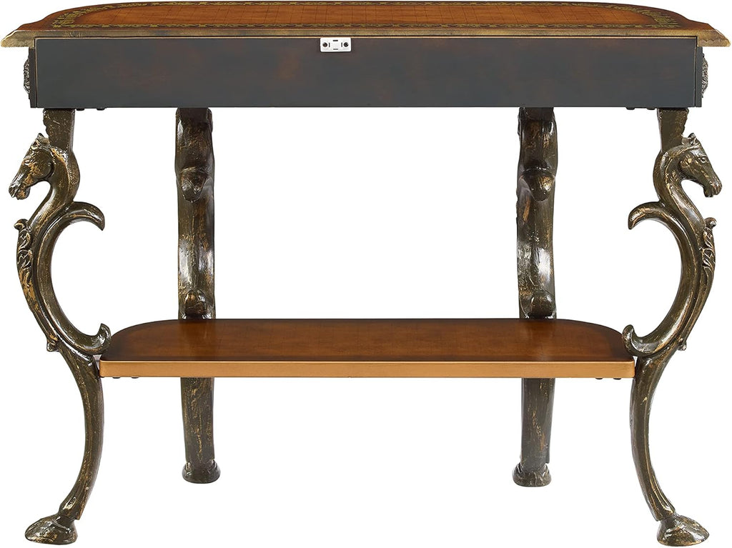 Brown and Gold Console Table 42 x 31.5 x 15.5 D7186