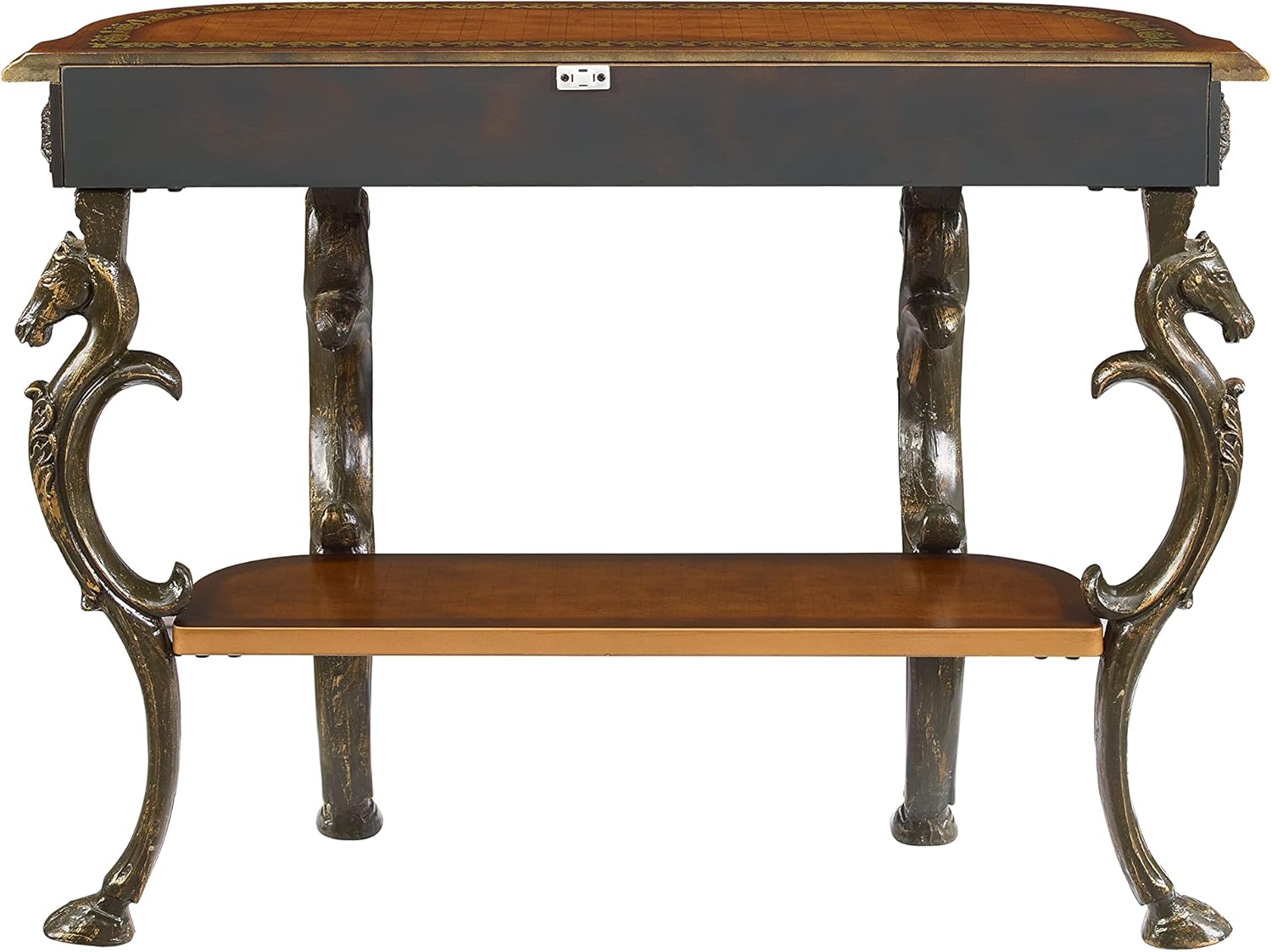 Brown and Gold Console Table 42 x 31.5 x 15.5 D7186