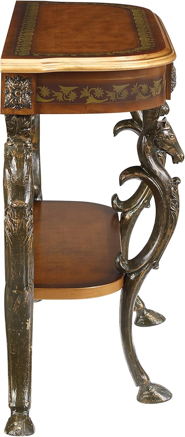 Brown and Gold Console Table 42 x 31.5 x 15.5 D7186