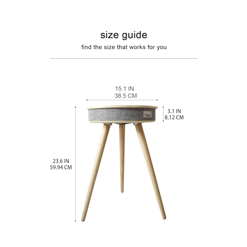Smart End Table with Charging Station and Bluetooth Speaker G24717