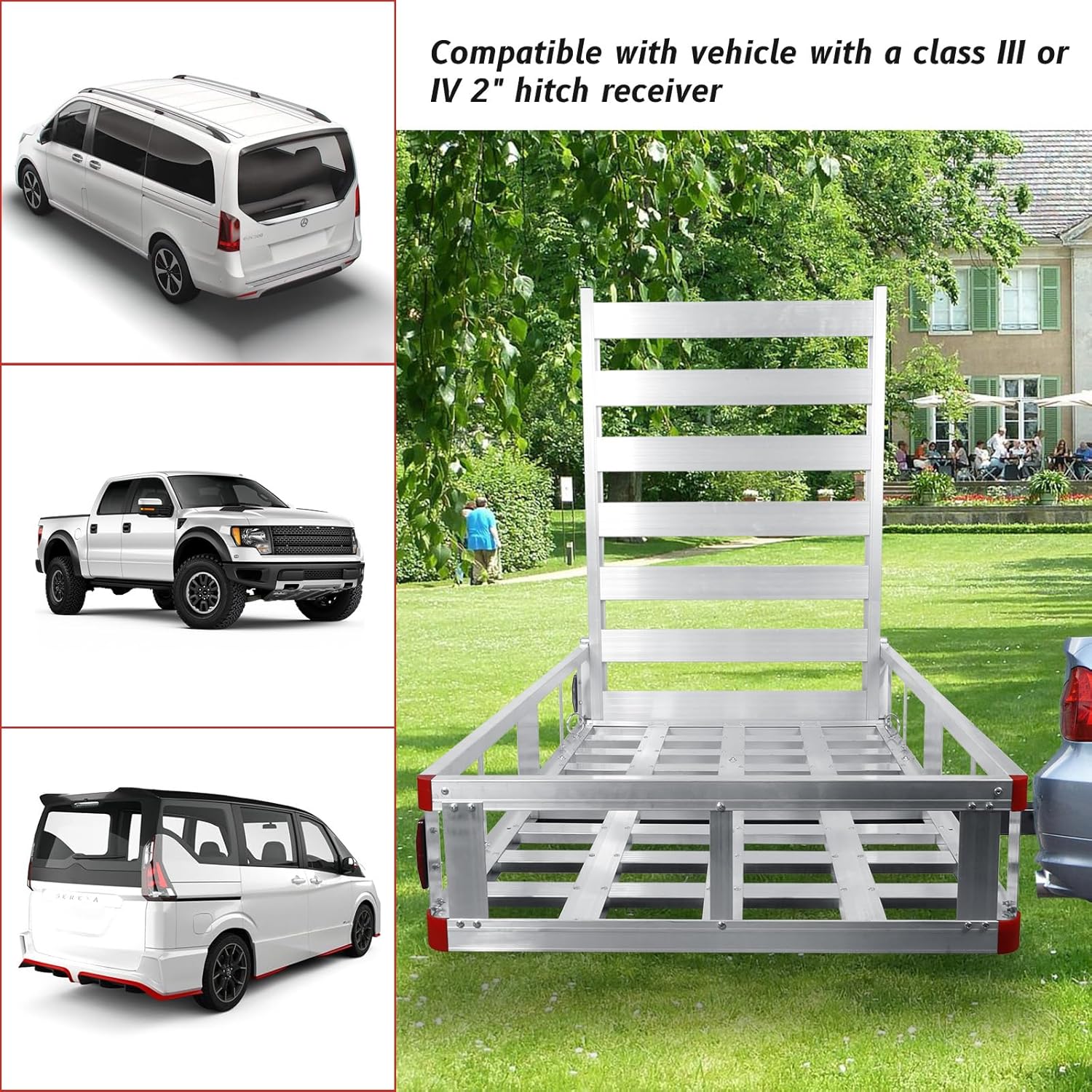Aluminum Hitch Cargo Carrier, 50" x 29.5", 800Lbs Capacity S7776