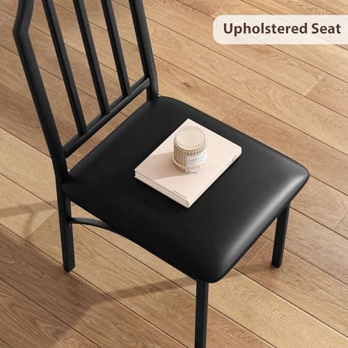 Rustic Brown 3 Piece Dining Table Set with Cushion Seats D1536