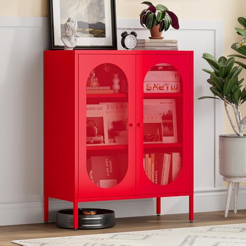 Blue 2 Door Metal Storage Cabinet with 2 Adjustable Shelves R719635