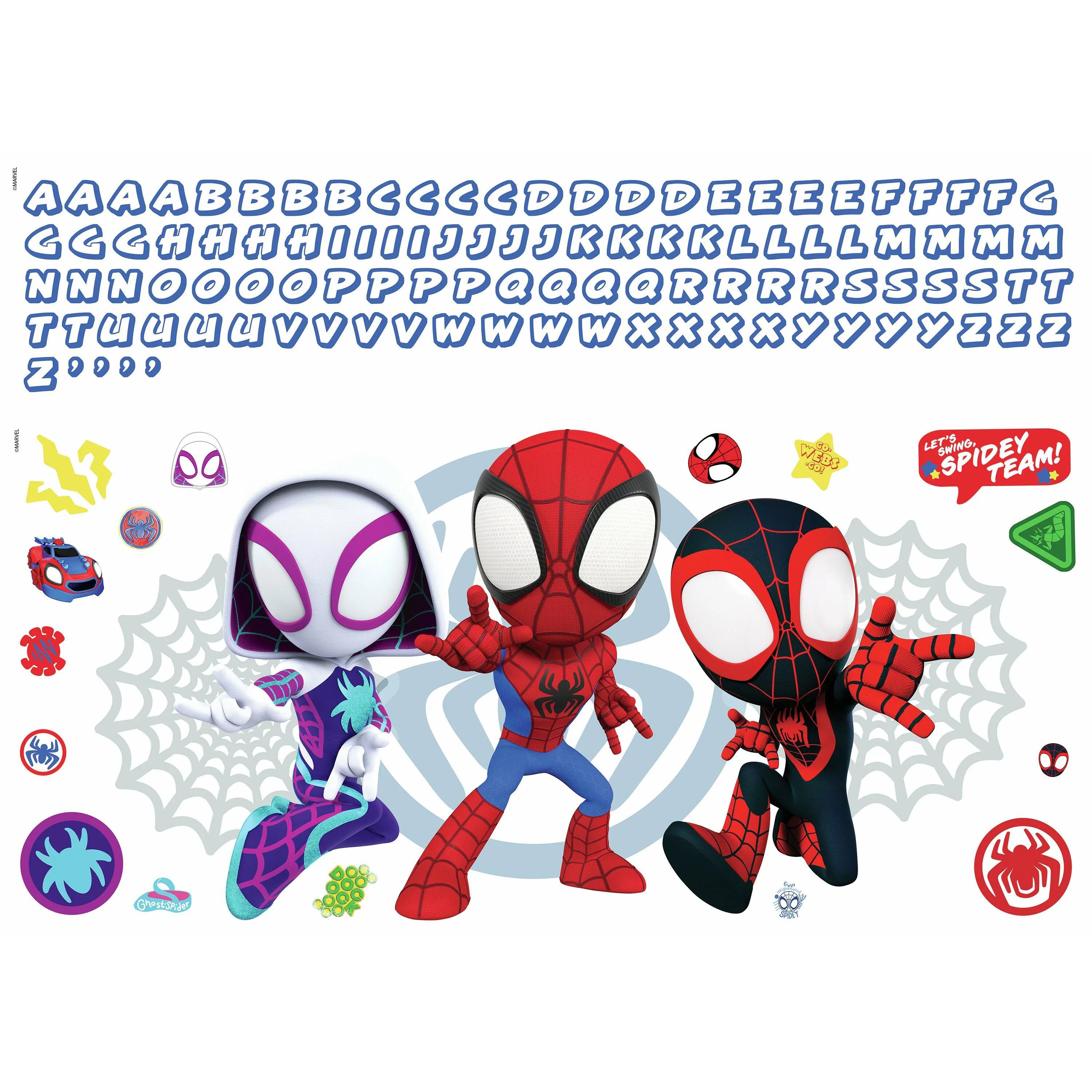Peel And Stick Giant Wall Decal with Alphabet G588