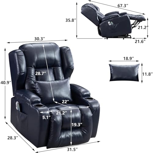 Electric Power Lift Recliner Chair with Massage & Heat G936716