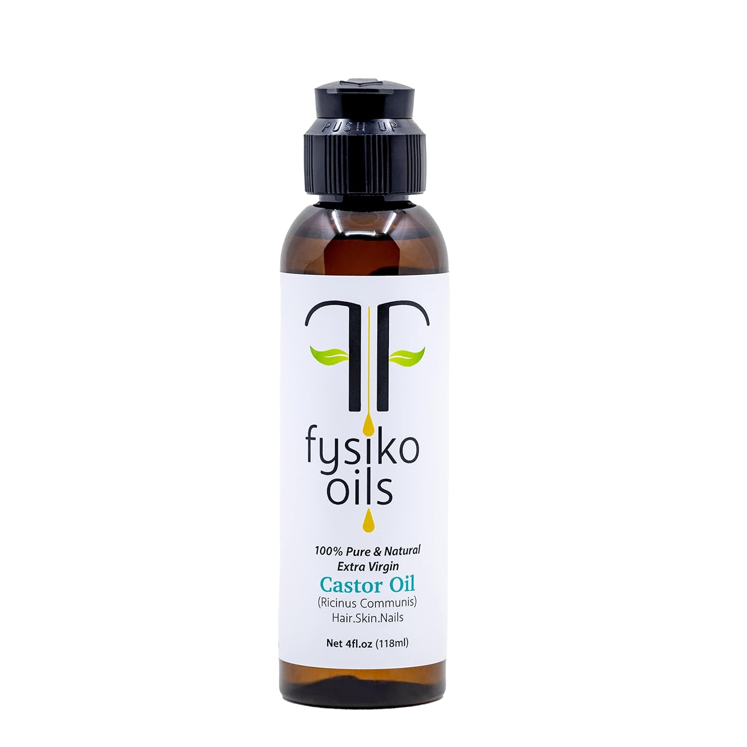 100% Pure Cold Pressed Castor Oil, 4 oz F66368