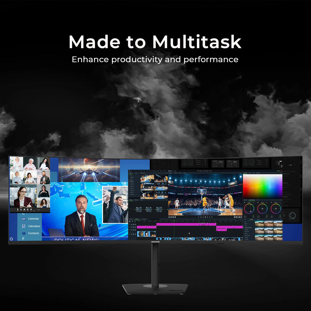 49" 5K Curved Gaming Monitor, 120 Hz, Adjustable Stand R628