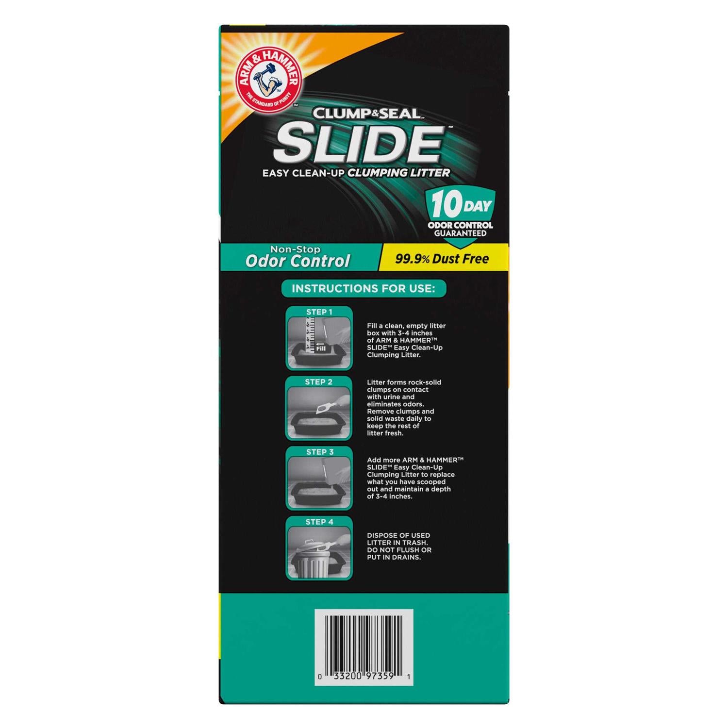 Slide Odor Control Easy Clean-Up Clumping Cat Litter T44926