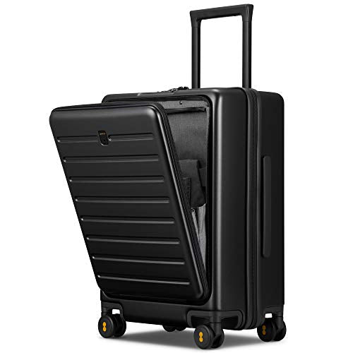20 Inch Lightweight Hard Shell Carry On Luggage with Wheels - Black E989
