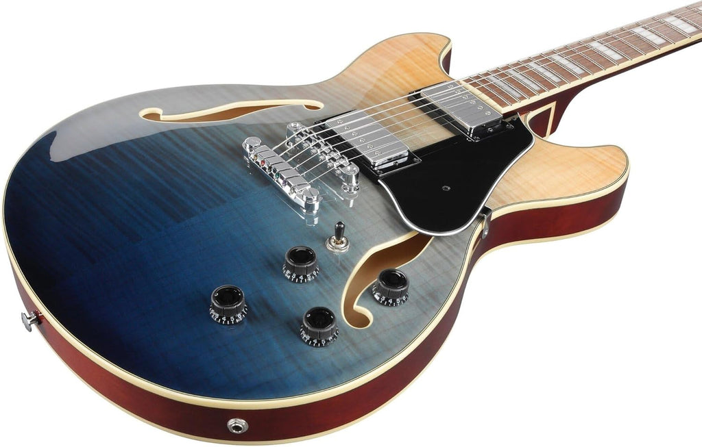 Transparent Indigo Fade Semi-Hollow Electric Guitar G1285