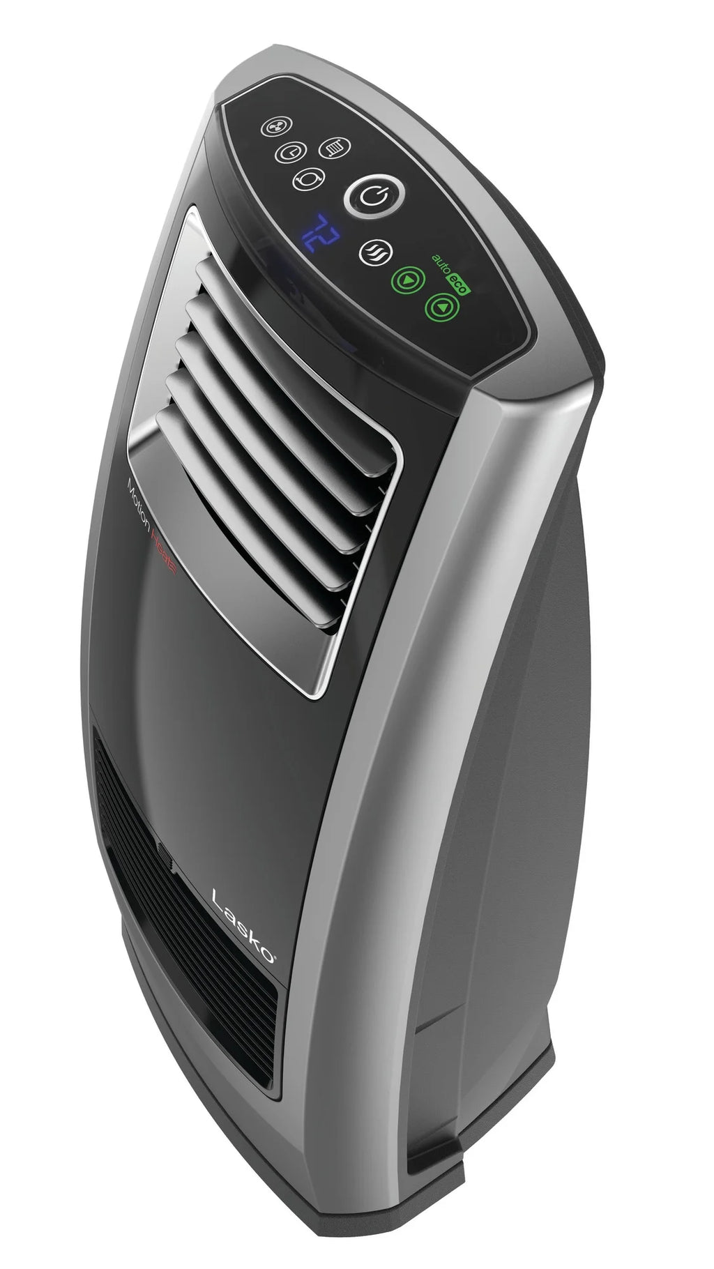 22.5" 1500W Ceramic Room Heater with Remote, Black/Silver I5472