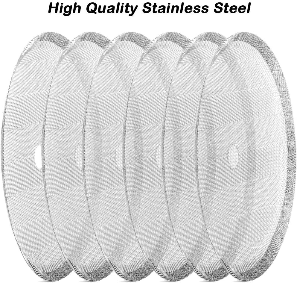 6 Pack Stainless Steel Mesh Replacement Filter Screen for French Press Coffee Makers X170424
