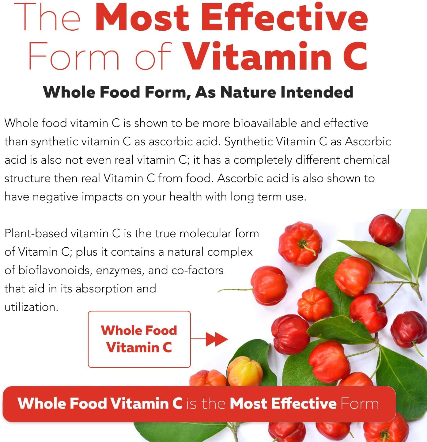 Organic Vitamin C from Fruit, 90 Servings M764
