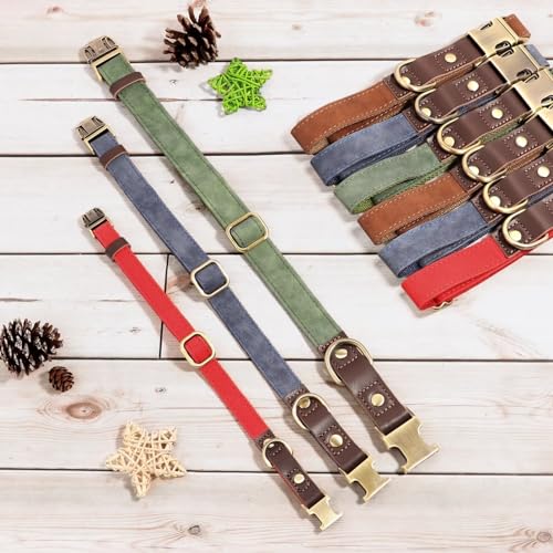 Brown Leather Dog Collar with Quick Release Metal Buckle B79862