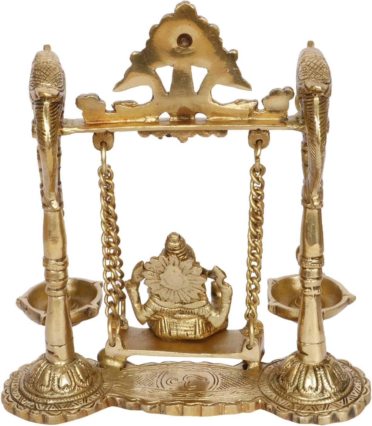 Brass Ganesh Jhula Hanging Swing Statue 9 Inch C493060