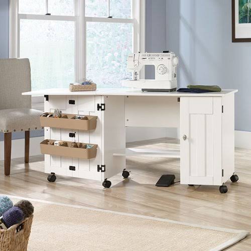 Soft White Sewing Craft Cart M883103