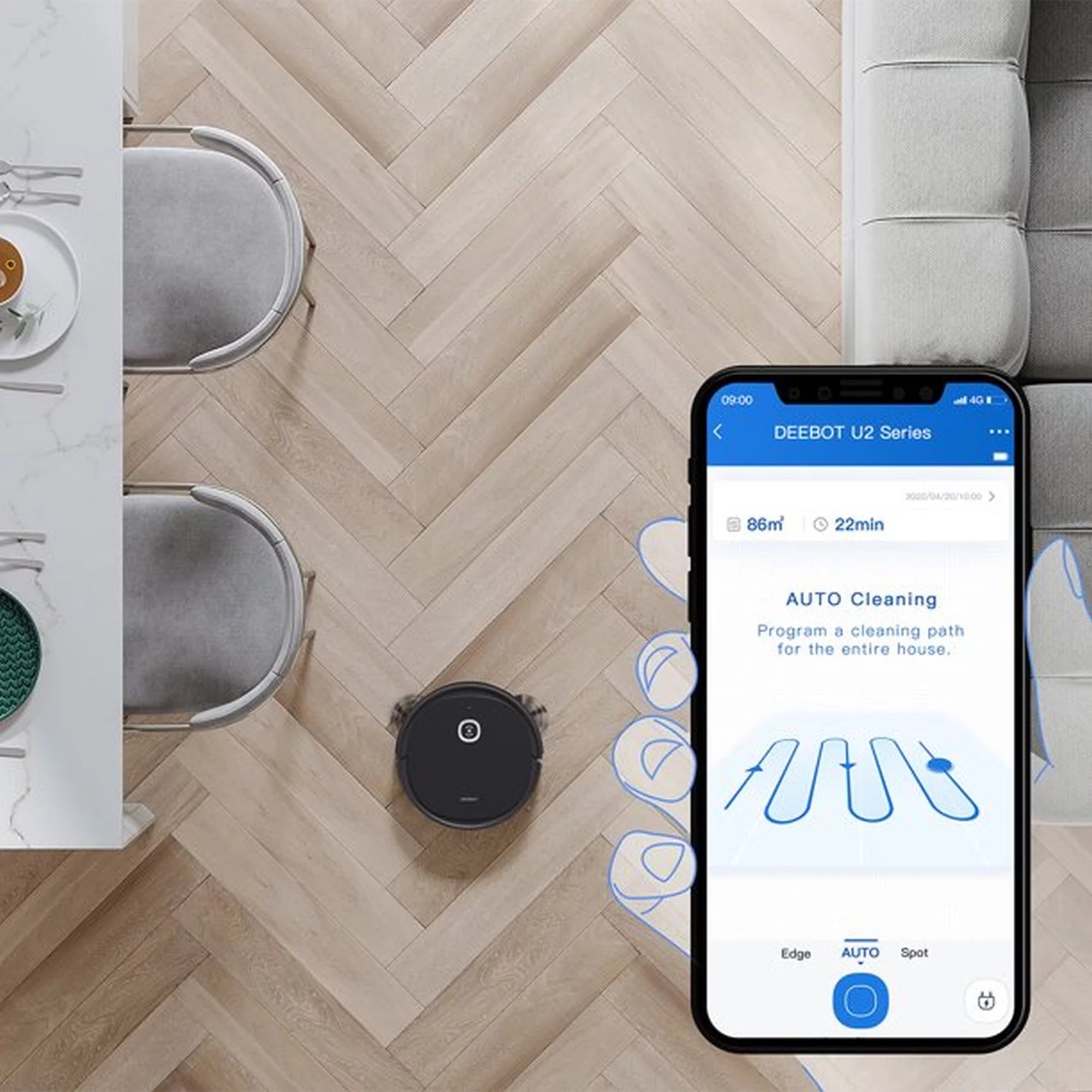 Robot Vacuum Cleaner and Mop with WiFi O956