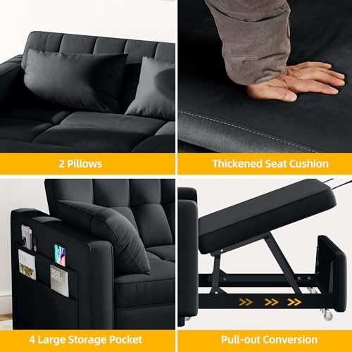 Grey Velvet Full Size Futon Sleeper N75910